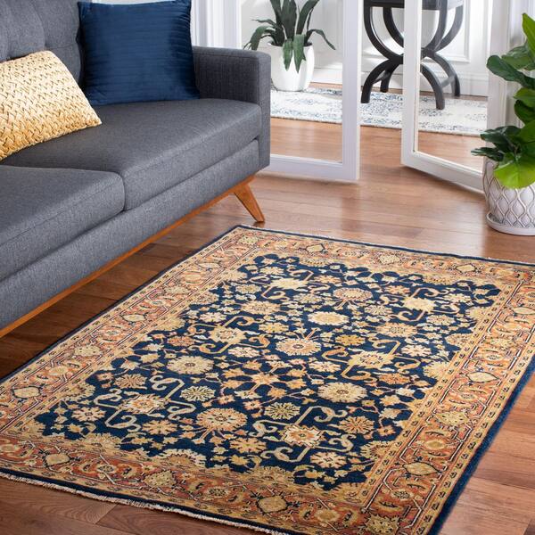 Hrz100 4 ft. x 6 ft. Blue/Red Persian Area Rug