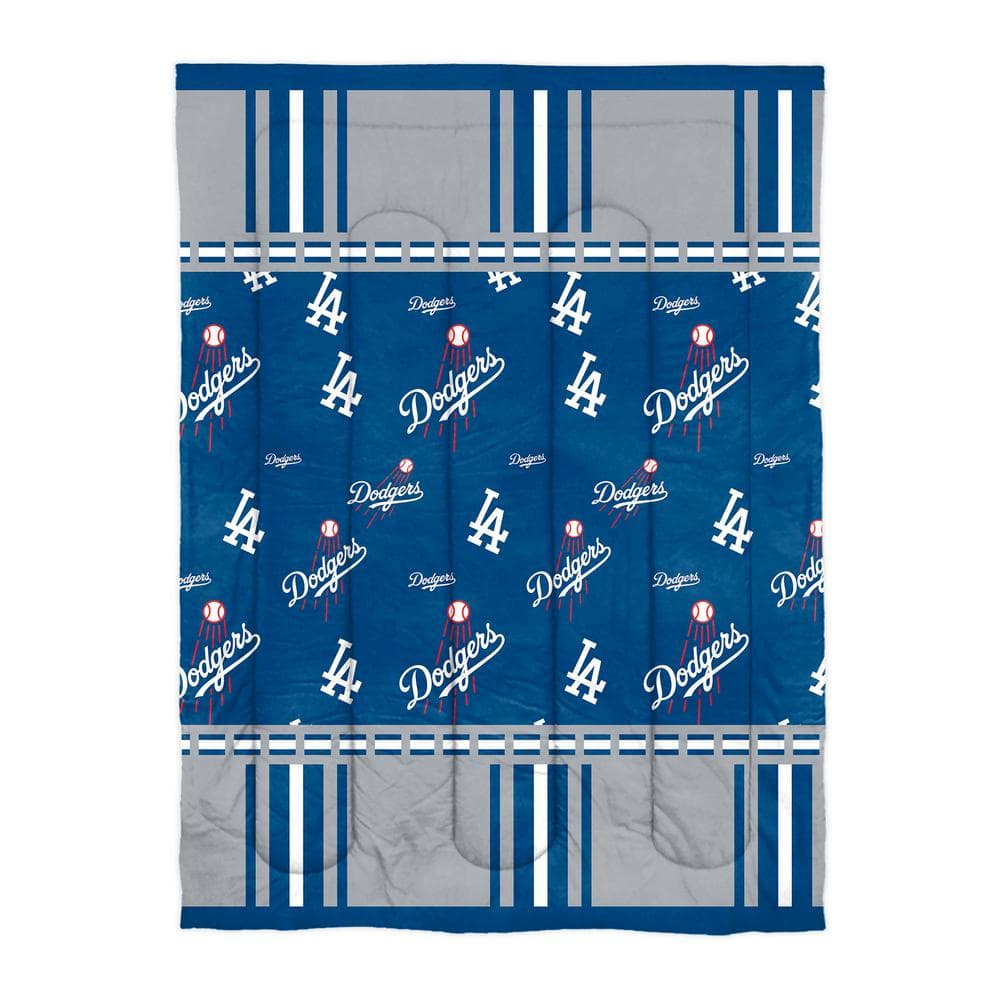 Los Angeles Dodgers Rotary 4- Piece Twin Size Multi Colored Bed In a Bag Se