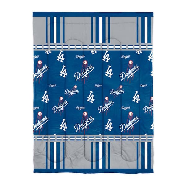 Unbranded Los Angeles Dodgers Rotary 4- Piece Twin Size Multi Colored Bed In a Bag Set