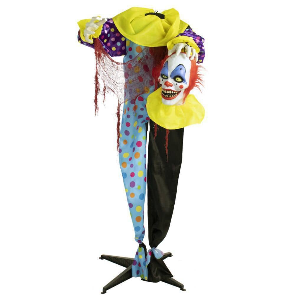 Life-Size Scary Talking Clown with Flashing Red Eyes