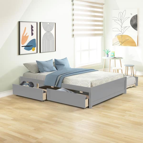 Lull's premium twin size deals modern platform wood bed frame