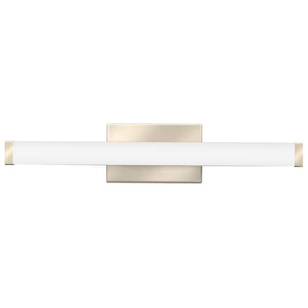 Lithonia Lighting Contractor Select 18-Watt 24 in. 1 Light Brushed Nickel LED Vanity Light Bar Switchable Light Color