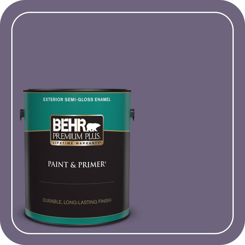 1 gal. #650F-6 Victorian Iris Semi-Gloss Enamel Exterior Paint & Primer price history on PriceWatchPro
