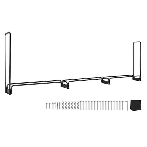 12.7 ft. heavy Duty Firewood Rack with Waterproof Cover, Holds 3/4-Cord of Wood for Outdoor Use