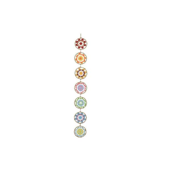 34''tall Multi‑Colored  Rainbow Crochet Mandala Dream Catcher Boho Wall Decor