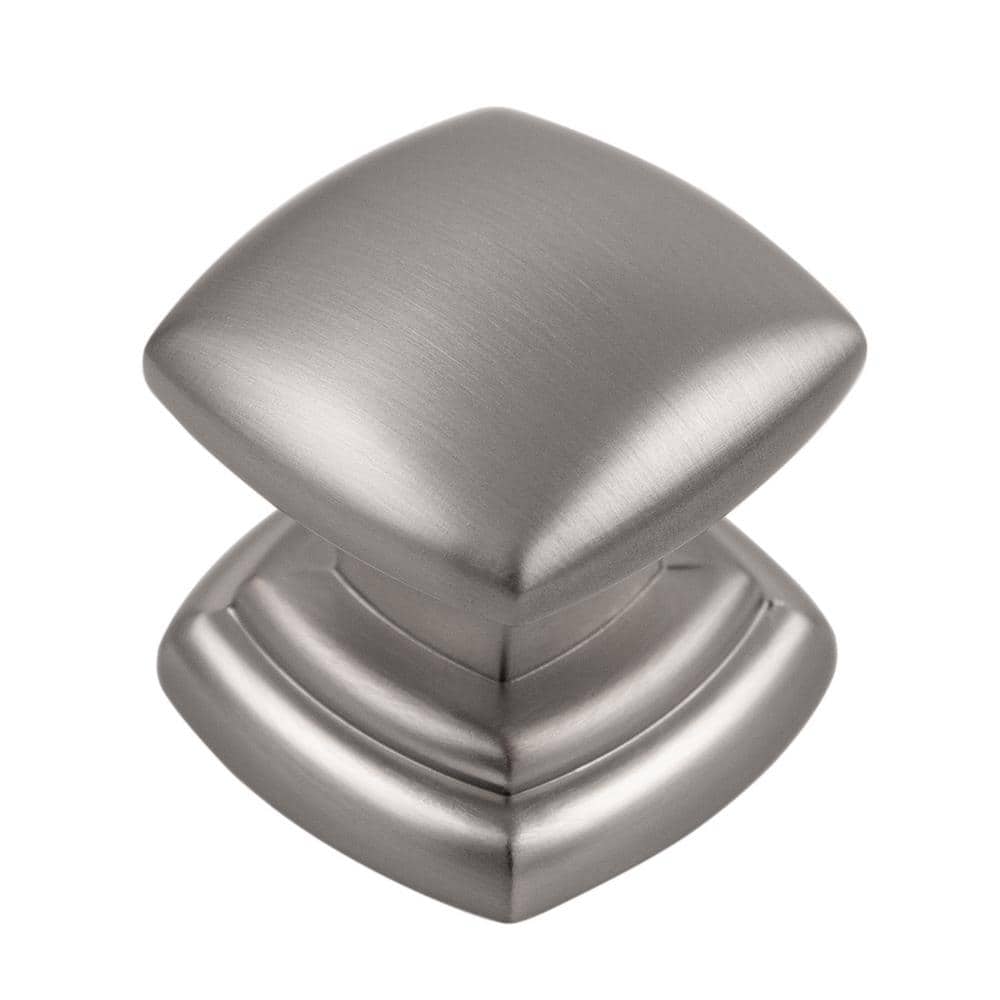 Stainless Steel Square Modern Cabinet Knob with Mounting Hardware