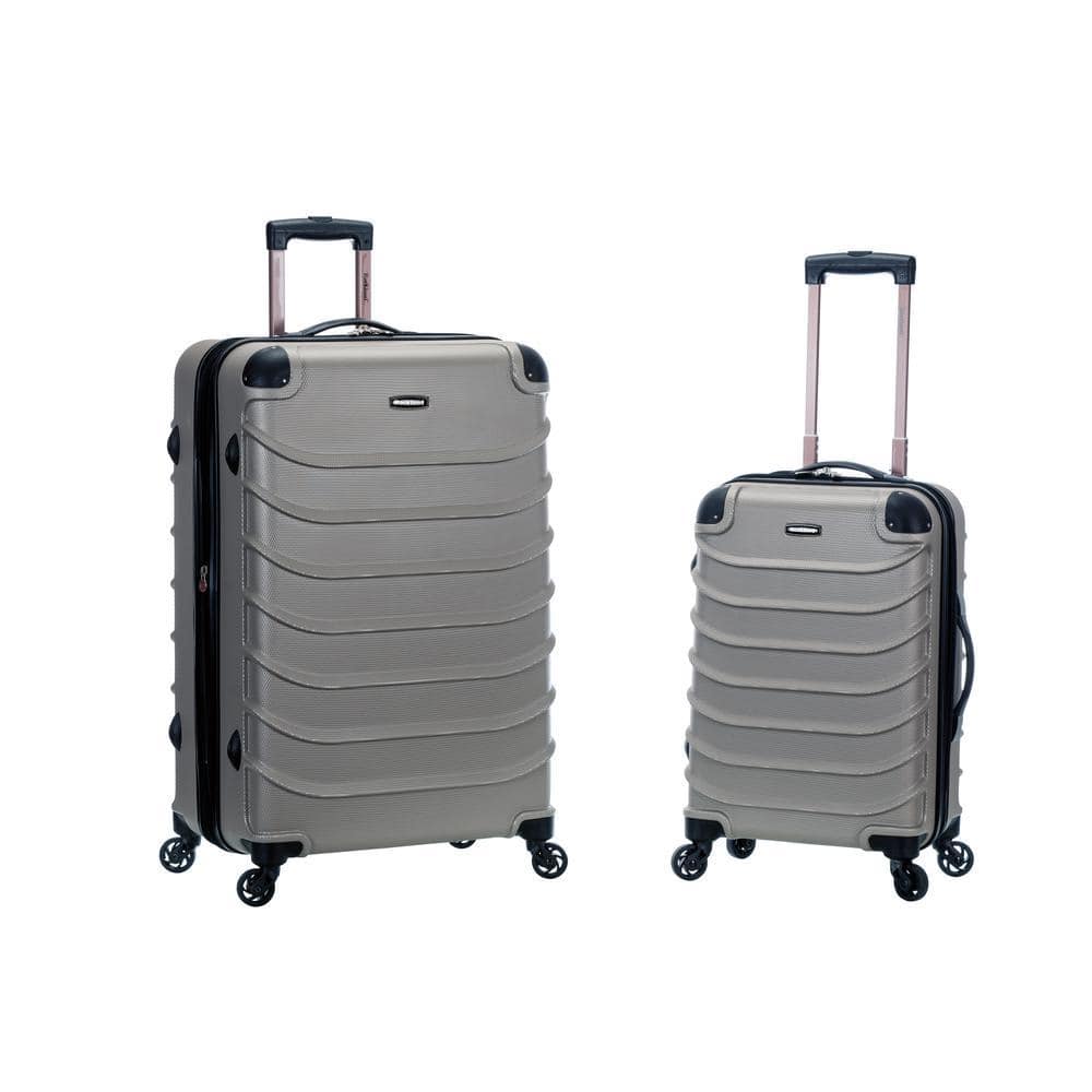Rockland Expandable Speciale 2-Piece Hardside Spinner Luggage Set, Silver