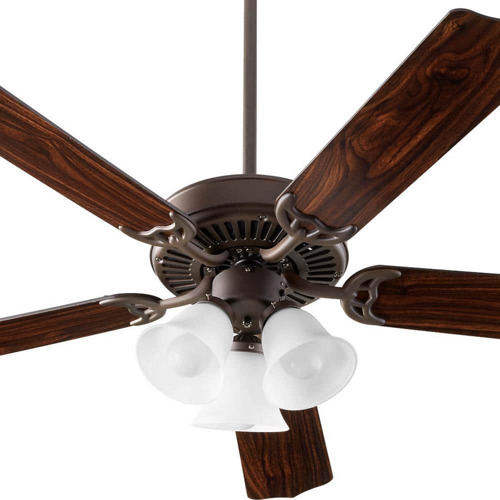 Bronze Walnut 52" Ceiling Fan with LED Lighting and Remote