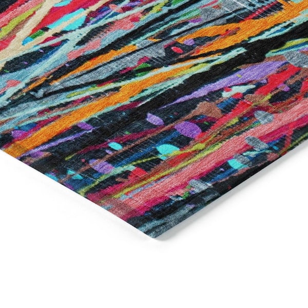 Chantille Machine Washable Indoor/Outdoor Abstract ACN2125 Orange 9 ft. x 12 ft. Area Rug