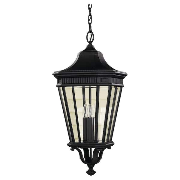 Generation Lighting Cotswold Lane 3-Light Black Outdoor Hanging Pendant