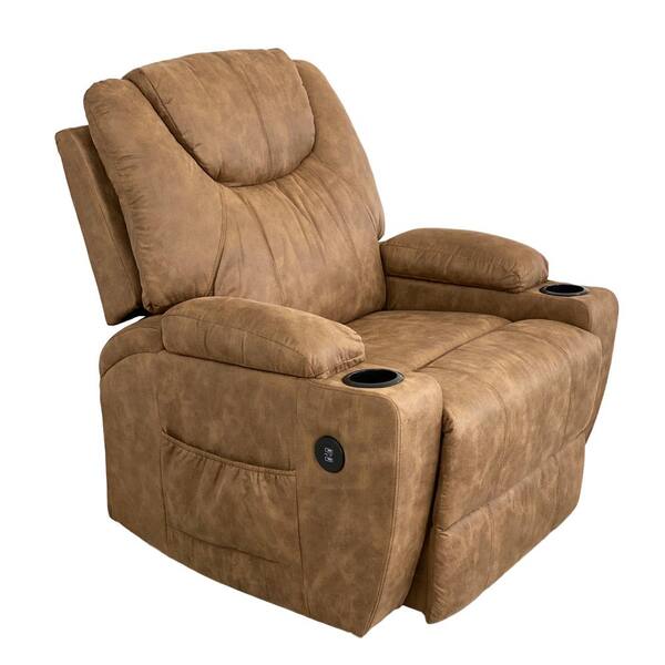 Lifesmart Ultra Soft Brown Palomino Massage and Lift Chair with Recline, Heat and USB Ports
