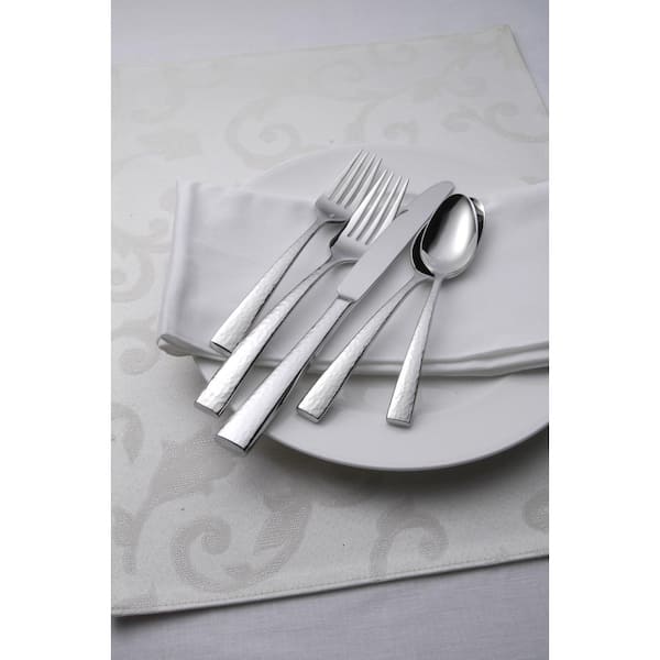 Chef's Table Hammered 18/0 Stainless Steel Iced Tea Spoons (Set of 12)