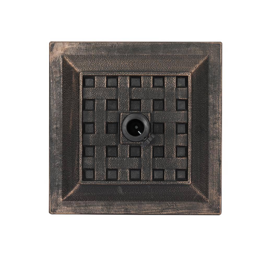 Bronze 26-lb Square Resin Umbrella Base with Metal Stem