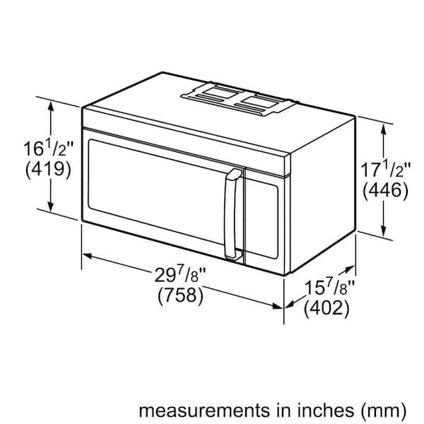 Bosch Benchmark Series 30 in. 1.8 cu. ft. 1 450 Watt Over the