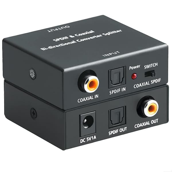 EKIEUDL Digital Audio Converter, Adapter, Repeater Optical to Coaxial or Coaxial to Optical