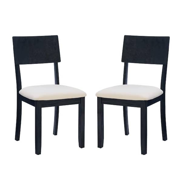 Rodman Dark Charcoal Fabric Dining Side Chair Set of 2