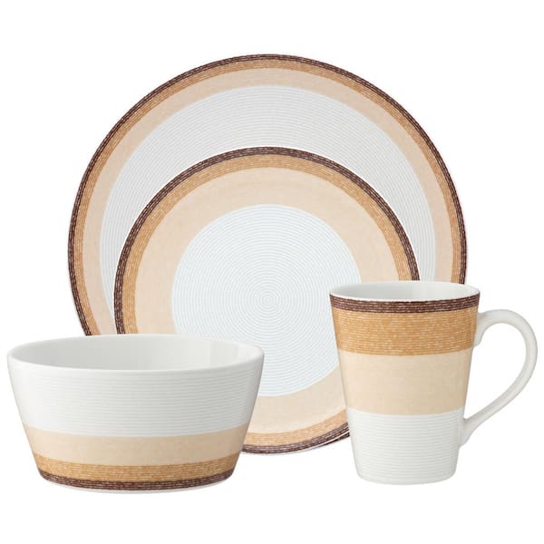 Noritake Colorscapes Layers Desert Porcelain 4-Piece Coupe Place Setting (Service for 1)