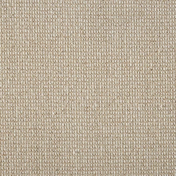 6 in. x 6 in. Loop Multi Level Carpet Sample - Sand Harbor - Color Ivory/Plains