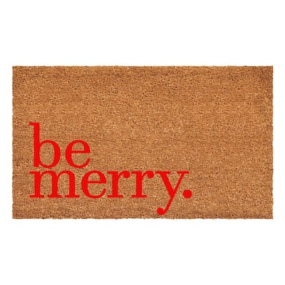 Be Merry Red Doormat 17" x 29"