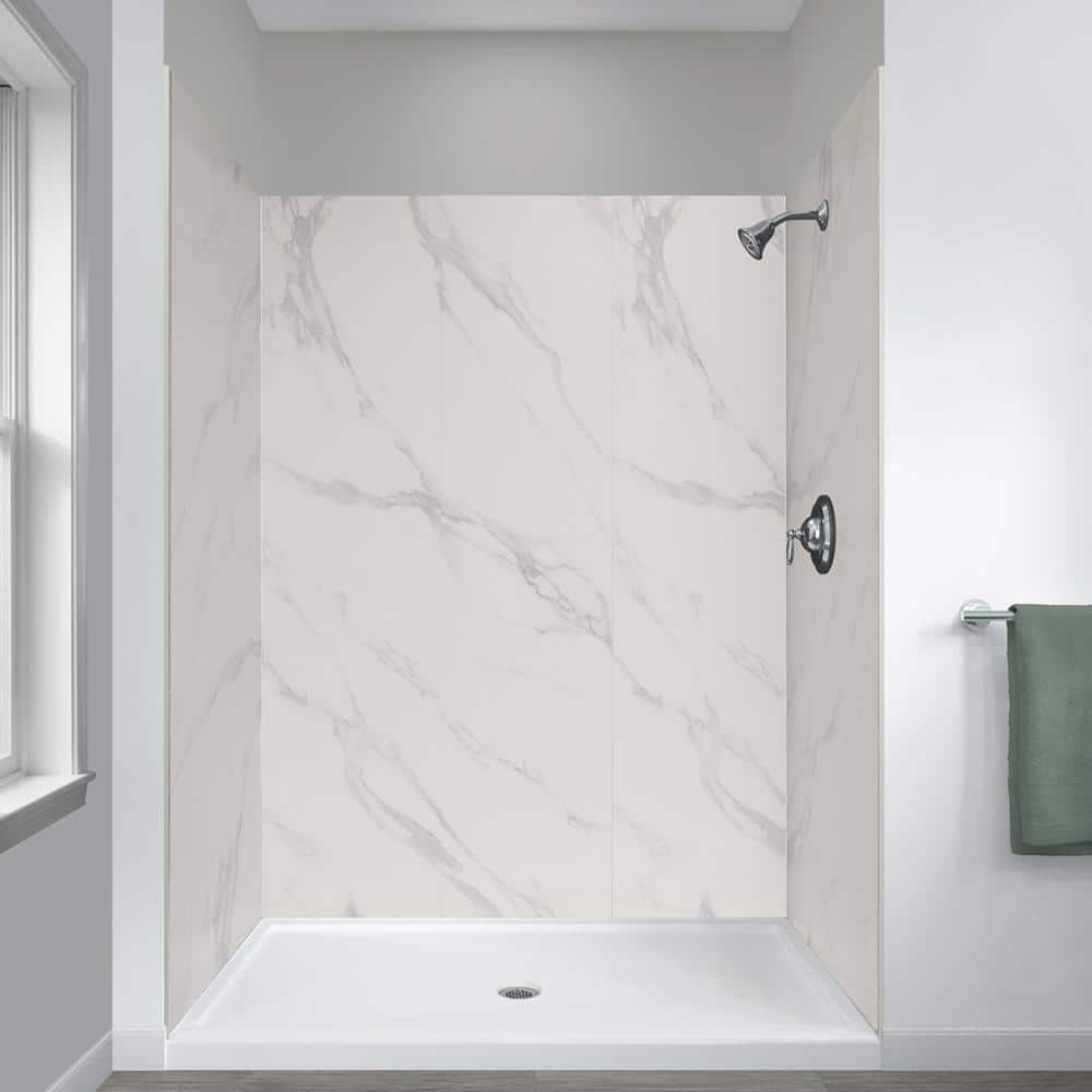 White Acrylic 48'' x 34'' Rectangular Shower Base