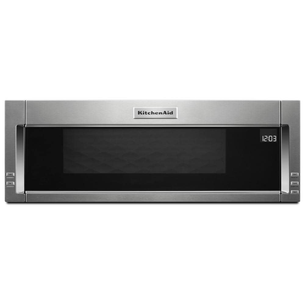 KitchenAid 1.1 cu. ft. Over the Range Low Profile Microwave Hood Combination in Stainless Steel, Silver