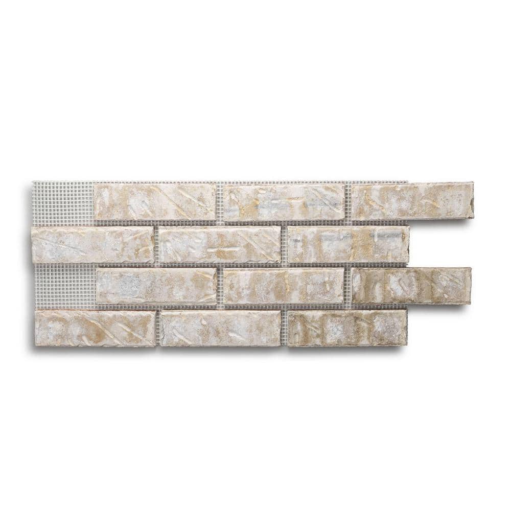 28 in. x 10.5 in. x .0.5 in. Brickwebb Glacier Bay Thin Brick Sheets (Box of 4-Sheets) price history on PriceWatchPro