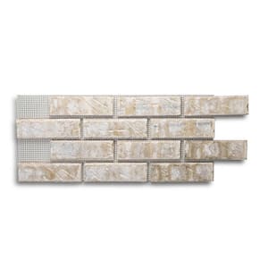 28 in. x 10.5 in. x .0.5 in. Brickwebb Glacier Bay Thin Brick Sheets (Box of 4-Sheets)