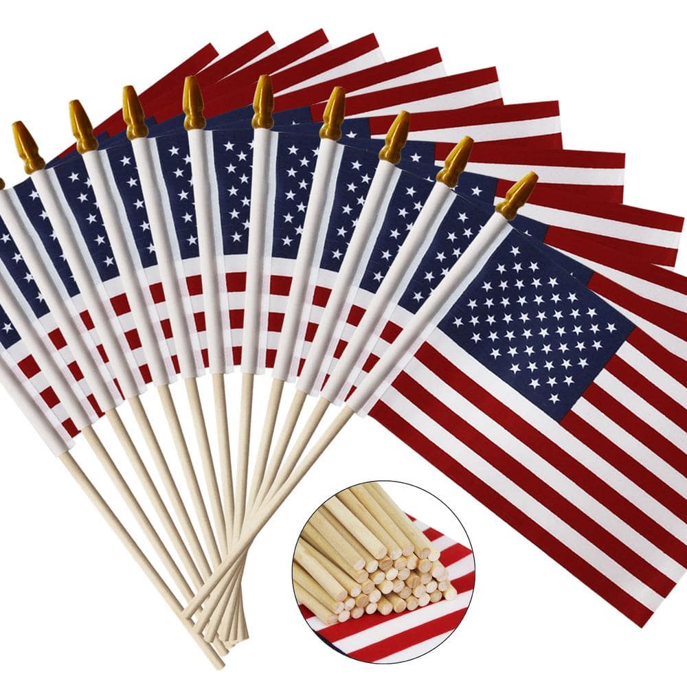 US FLAG BANNER 16' String 6" x 9" Party USA American Stars Pennant United States 
