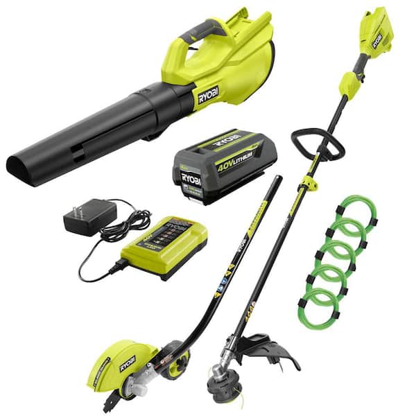 RYOBI 40V Cordless Attachment Capable String Trimmer, 550 CFM