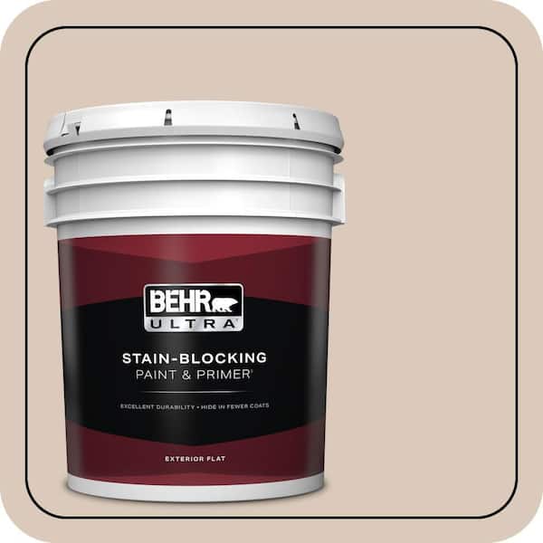 BEHR ULTRA 5 gal. #ICC-22 Haze Flat Exterior Paint & Primer