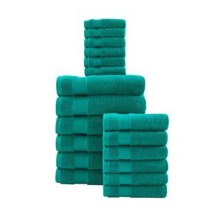 HygroCotton Emerald Coast Green 18-Piece Bath Towel Set