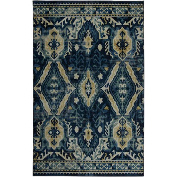 Mohawk Home Rogelio Navy 8 ft. x 10 ft. Moroccan Area Rug