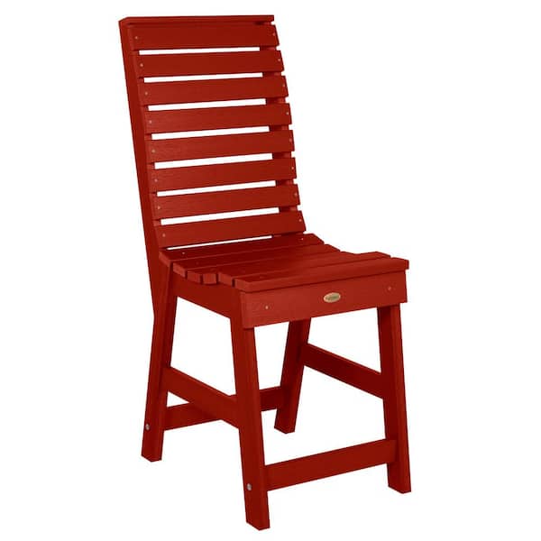 Highwood Weatherly Rustic Red Recycled Plastic Counter Height Side Chair