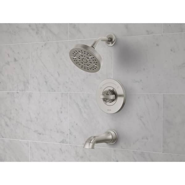 Faryn Single-Handle 5-Spray Tub and Shower Faucet in Brushed Nickel (Valve Included)