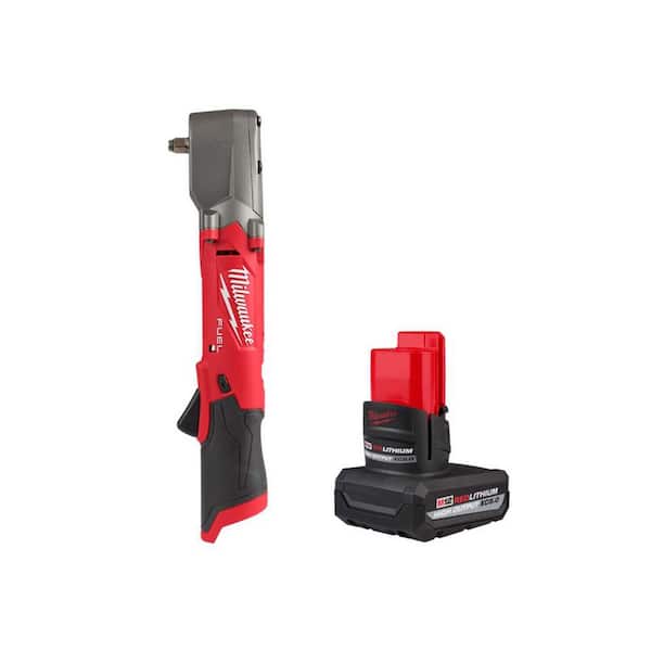 M12 FUEL 12V Lithium-Ion Brushless Cordless 3/8 in. Right Angle Impact Wrench with XC High Output 5.0 Ah Battery Pack