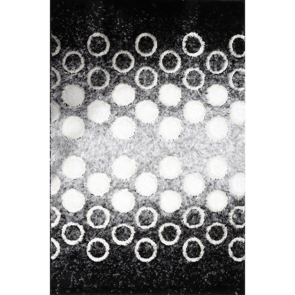 L'Baiet Dixie Black Shag 4 ft. x 6 ft. Area Rug