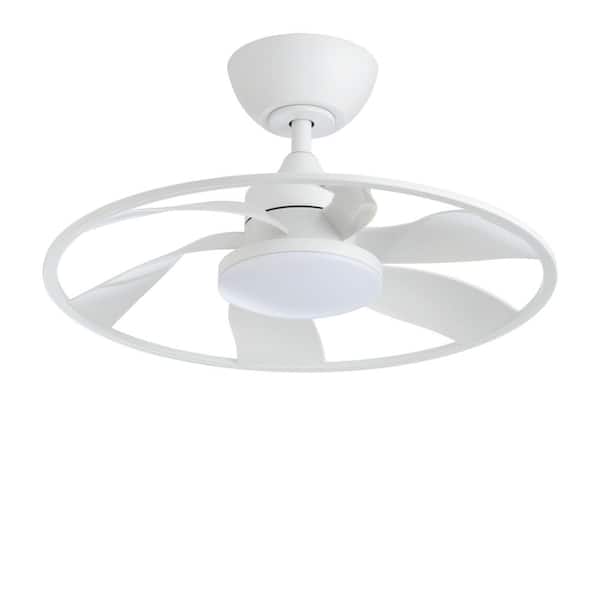 Modland Light Pro 22 in. LED Indoor Matt white Smart Ceiling Fan with DC Motor