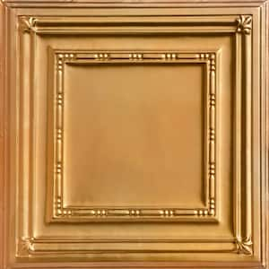 Eyelet Lincoln Copper 2 ft. x 2 ft. Decorative Lay-in Tin Ceiling Tile (48 sq. ft./case)