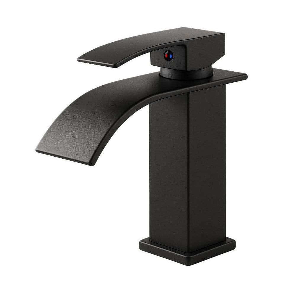Single Handle Single Hole-TP Bathroom Faucet Lavatory Faucet with Supply Lines in Matte Black price history on PriceWatchPro