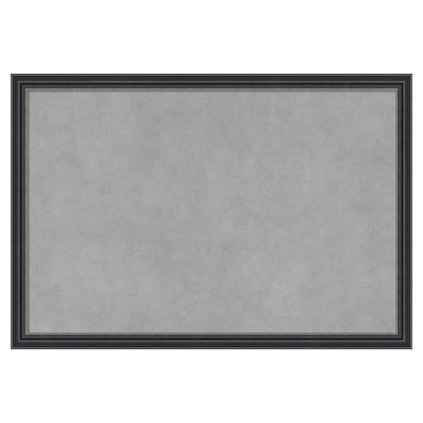 Amanti Art Stylish Black Narrow 19 in. x 13 in Framed Magnetic Board