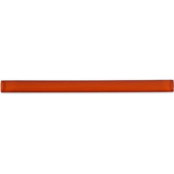 Ivy Hill Tile Burn Glass Pencil Liner Trim 0.75 in. x 2.75 in. Wall Tile Sample