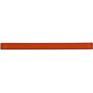 Burn 3/4 in. x 12 in. Glass Pencil Liner Trim Wall Tile