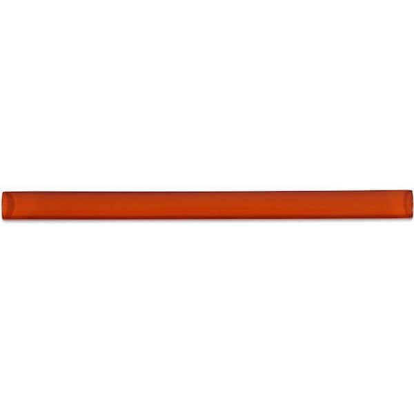 Ivy Hill Tile Burn 3/4 in. x 12 in. Glass Pencil Liner Trim Wall Tile
