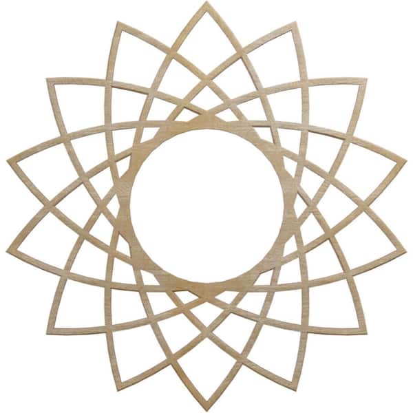 Ekena Millwork 0.375 in. x 7.75 in. x 20 in. Wood Medallion Moulding