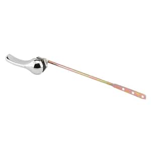 Toilet Tank Lever, Metal Alloy Arm w/Metal Nut, Chrome Finished Handle