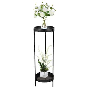 Pack of 2 CobraCo Canterbury 30-Inch Black Scroll Top Plant Stand SCBPS1030-B 