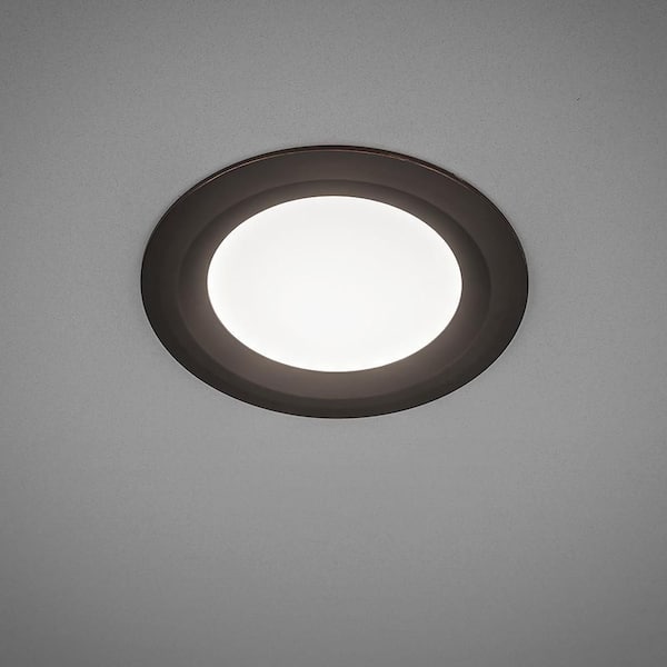 6 in. Canless Integrated LED Recessed Light Oil Rubbed Bronze Trim Kit 900lm Adjustable CCT Kitchen Bathroom (12-Pack)