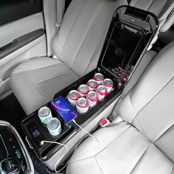 Car Refrigerator 0.53 cu ft. Built-in Outdoor Refrigerator Fridge 15-L Single Zone Portable Freezer in Grey