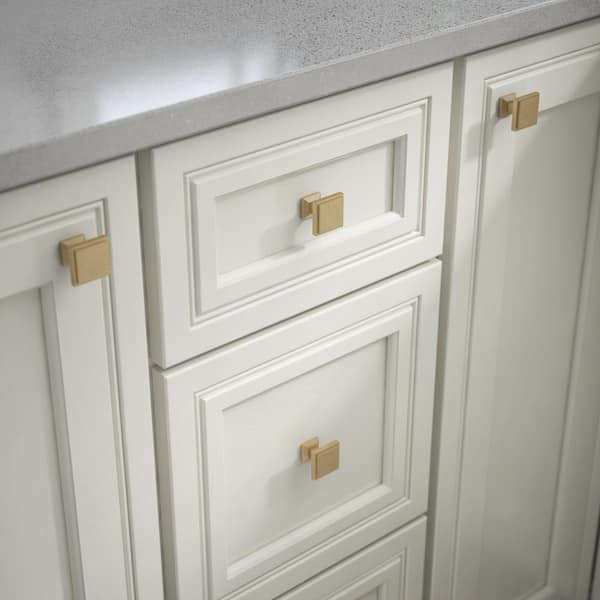Classic Square 1-1/9 in. (28 mm) Classic Champagne Bronze Cabinet Knob