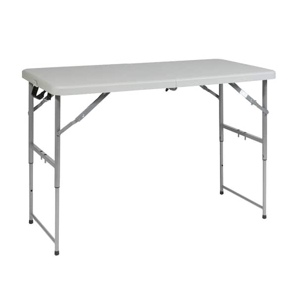 Office Star Products 4 ft. Adjustable Folding Light Gray Multi-Purpose Table